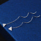 Sterling Silver Triangle with Spiral Pull-Through Earring
