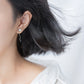 Sterling Silver Triangle with Spiral Pull-Through Earring