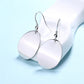 Sterling Silver Hammered Oval Hook Earrings