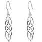 Sterling Silver Drop and Dangle Celtic Earrings