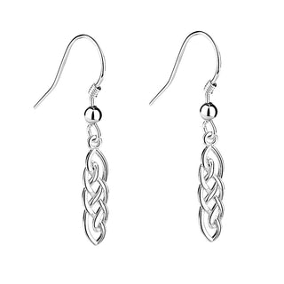 Sterling Silver Drop and Dangle Celtic Earrings