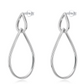 Sterling Silver Double Water Drop Hoop Earrings
