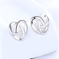 Sterling Silver Celtic Heart Earring Studs