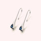 Amy and Annette Sterling Silver Sapphire Water Drop Earrings