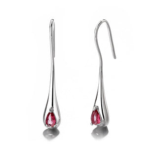 Sterling Silver Gemstone Water Drop Earrings