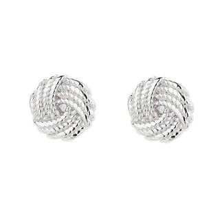 Sterling Silver Love Knot Stud Earring