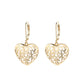 14K Gold and Sterling Silver Filigree Heart Earring