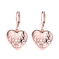 14K Gold and Sterling Silver Filigree Heart Earring