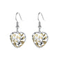 Sterling Silver and 18k Gold Floral Heart Earrings