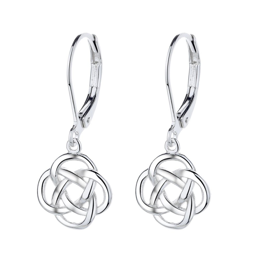 Sterling Silver Celtic Leverback Earrings