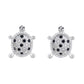 Sterling Silver Turtle Earrings with Preciosa Crystals