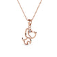 18K Rose-Gold Plated Dog Pendant Necklace