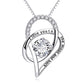 Love You To the Moon and Back Pendant Necklace in 14K White Gold
