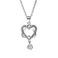 Amy and Annette 18K Gold Heart Pendant Necklace with crystals