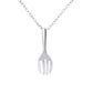 Sterling Silver Fork Pendant Necklace