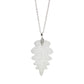 18K Gold and White Gold 24" Handmade Natural Oak Leaf Pendant Necklace