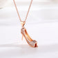 18K Gold and Sterling Silver Stiletto Crystal Pendant Necklace