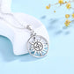 Sterling Silver Compass Pendant Necklace