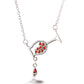 18K White Gold Spilled Wine Necklace Made with crystals from Swarovski