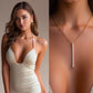 Sterling Silver Bar Necklaces with Crystals