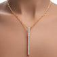 Sterling Silver Bar Necklaces with Crystals