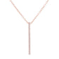 Sterling Silver Bar Necklaces with Crystals
