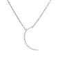 14K Gold and Sterling Silver Crescent Pendant Necklaces Gold Plated