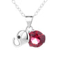 Sterling Silver Gemstone Elephant Pendant Necklace