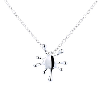 Sterling Silver Splatter Pendant Necklace