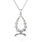 Sterling Silver Water Drop Open Pendant Necklace