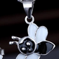 Sterling Silver Bee Necklace with Crystal