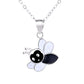 Sterling Silver Bee Necklace with Crystal