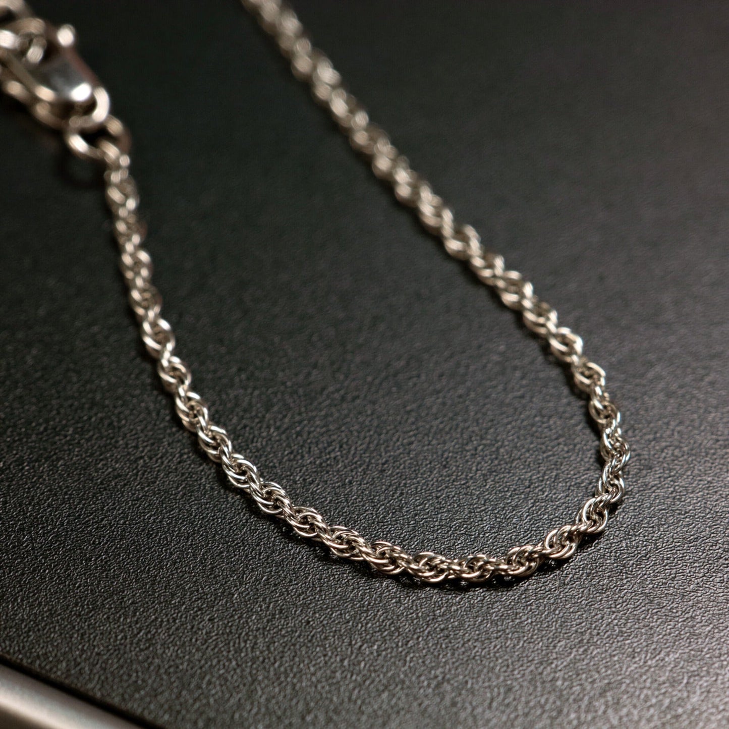 14K White Gold Wave Chain Necklace