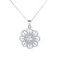 Sterling Silver Vintage Flower Pendant Necklace