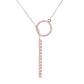 Crystal Two Tone Lariat Necklace