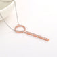 Crystal Two Tone Lariat Necklace