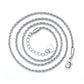 14K White Gold Rope Chain