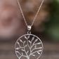 Sterling Silver Two-Tone Tree of Life Pendant Necklace