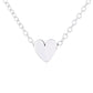 18K White Gold Heart Pendant Necklace