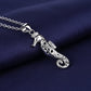 Sterling Silver Artisan Filigree Sea Horse Necklace