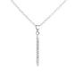 Sterling Silver Spike Necklace with Simulated Diamonds