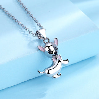 Sterling Silver Chihuahua Dog Necklace