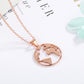 Sterling Silver And Rose Gold World Pendant Necklaces
