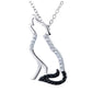 Sterling Silver Fox Pendant with Crystals