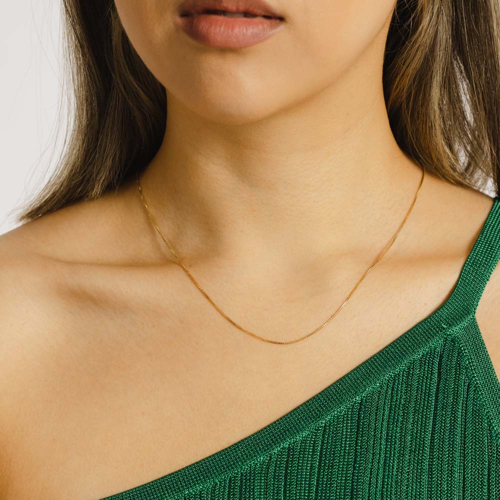 Amy and Annette 14K Gold 16-24" inch Box Chains