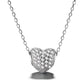 Sterling Silver Bubble Heart Necklace with crystals from Swarovski