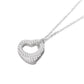 Sterling Silver Pave Heart Pendant with crystals