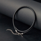 Sterling Silver Braided Leather Cord Necklace