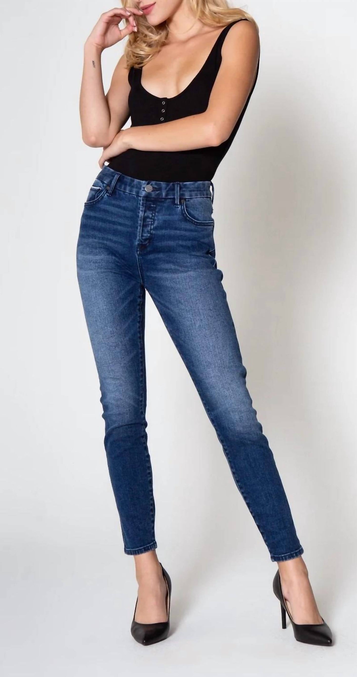 Dear John Denim - OLIVIA SUPER HIGH RISE ANKLE SKINNY JEANS COLVILLE