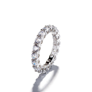 Sterling Silver Crystal Eternity Ring